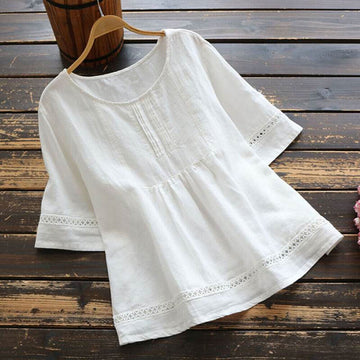 Women’s Cotton Linen Casual Tunic Top