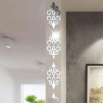 20pcs 3D Acrylic Mirror Wall Stickers Mural Decals Living Room DIY Home Decor