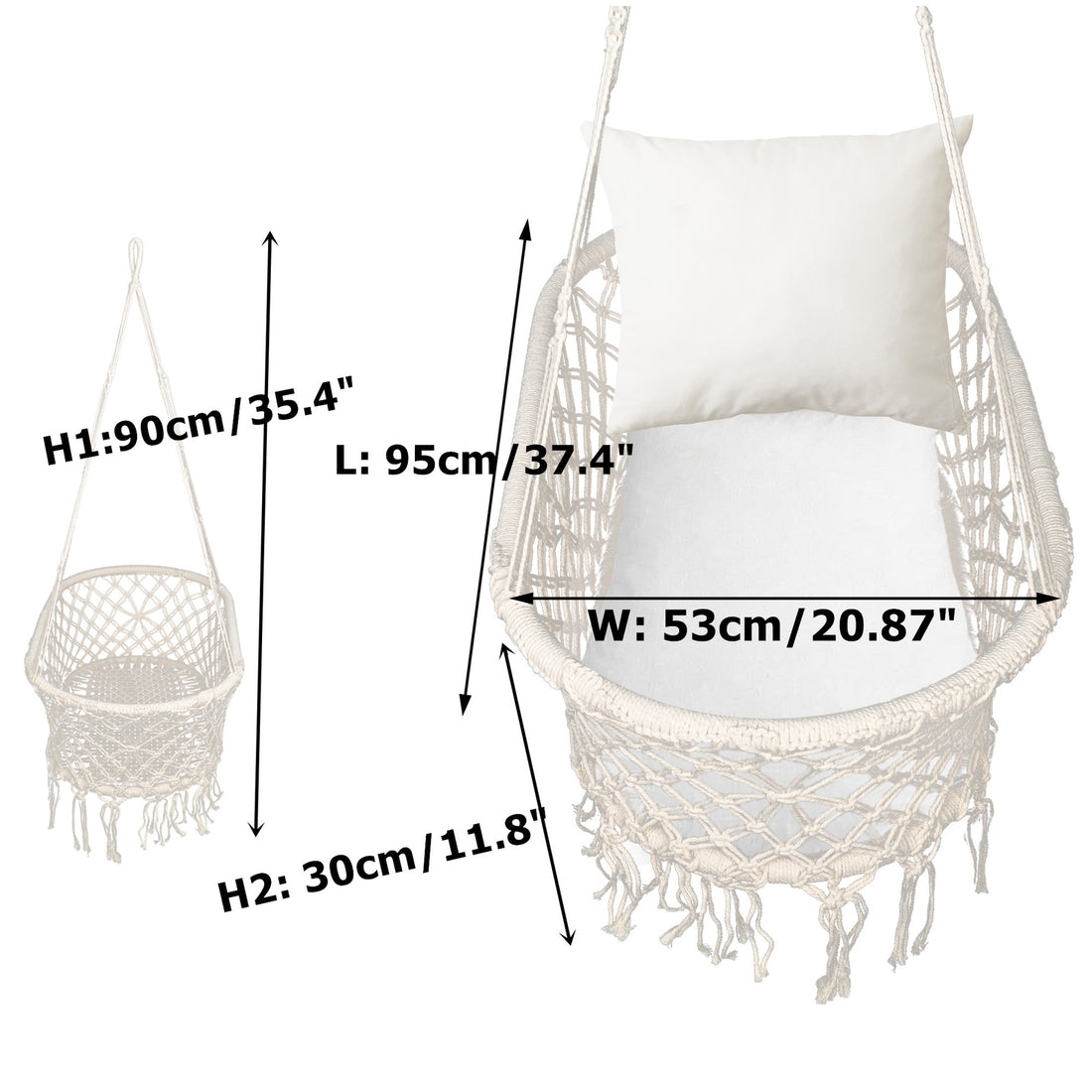 Baby Hammock Cradle Swing Bed Newborn Hanging Woven Basket for Baby