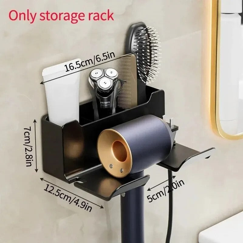 Wall Mount Hair Dryer & Tool Holder