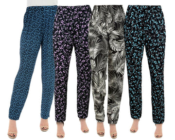 Ladies Stretch Tapered Straight Leg Trousers