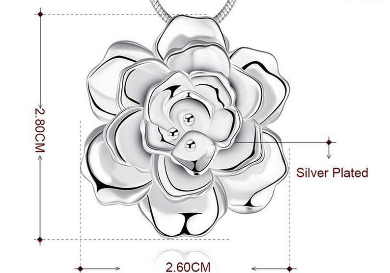 Women’s Silver Flower Charm Necklace