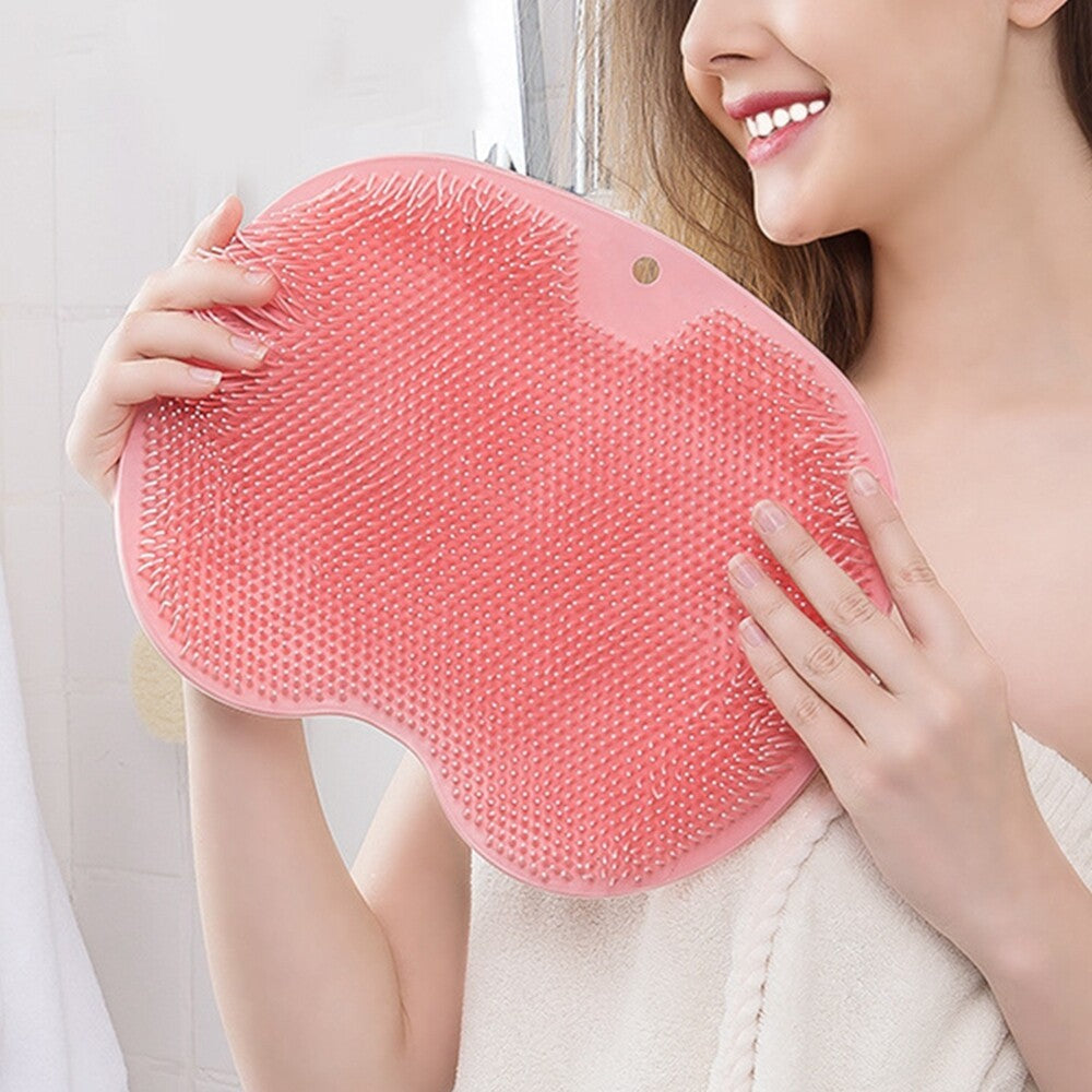 Silicone Bath Mat with Foot Scrubber