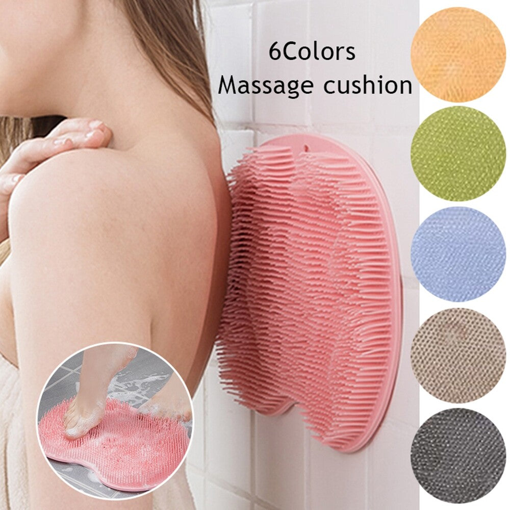 Silicone Bath Mat with Foot Scrubber